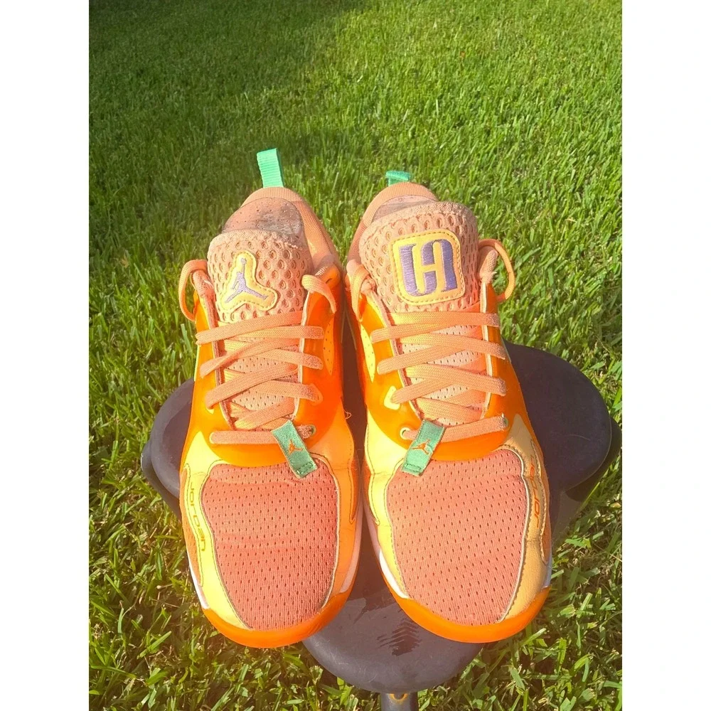 Nike Air Jordan Heir Peach Jam Basketball Shoes Orange Ghost Green